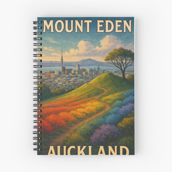 Item preview, Mount Eden Volcano Peak with Auckland CBD Sky Tower designed and sold by Aryabek.