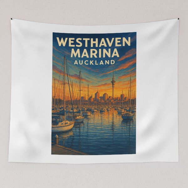Item preview,  Westhaven Marina at Sunset, Auckland designed and sold by Aryabek.