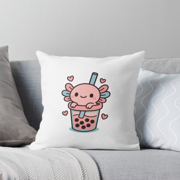 Item preview, Axolotl Bubble Tea Buddy – Adorably Quirky Cartoon Design designed and sold by maciejdesing.