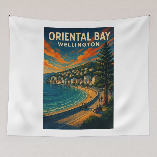 Item preview, Oriental Bay Promenade, Wellington New Zealand designed and sold by Aryabek.