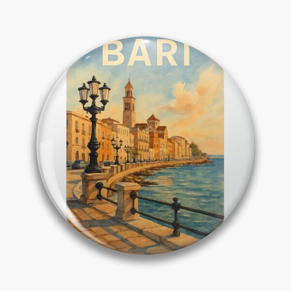 Item preview,  Bari Seaside Promenade with Historic Bell Towers and Adriatic Coastline, Apulia, Italy designed and sold by Aryabek.