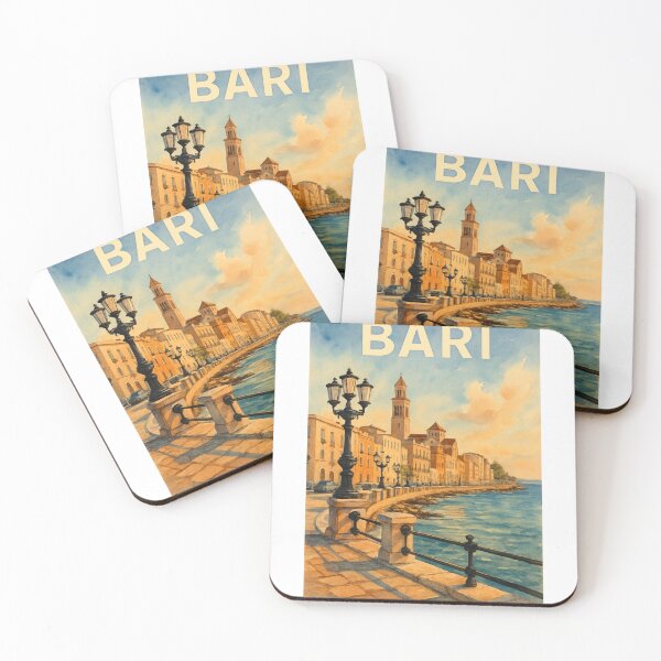 Item preview,  Bari Seaside Promenade with Historic Bell Towers and Adriatic Coastline, Apulia, Italy designed and sold by Aryabek.