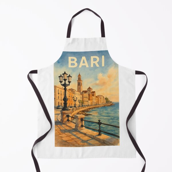 Item preview,  Bari Seaside Promenade with Historic Bell Towers and Adriatic Coastline, Apulia, Italy designed and sold by Aryabek.