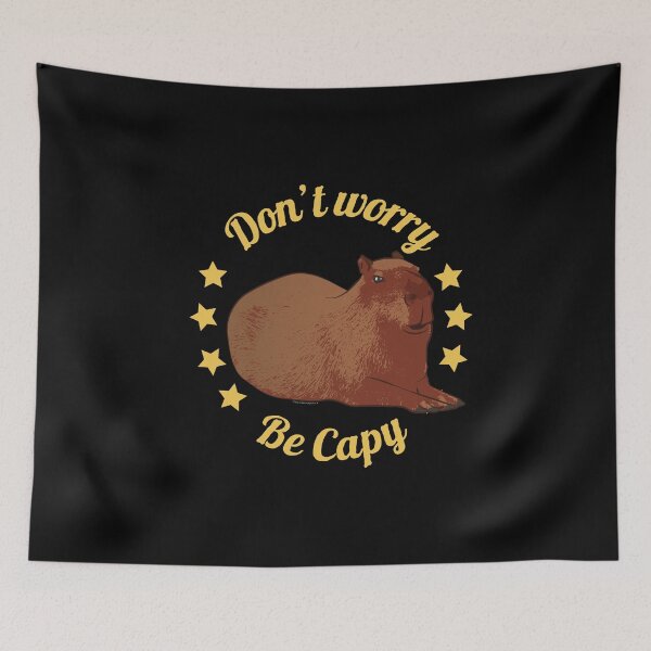 Item preview, Don’t Worry Be Capy – Relaxed Capybara Cute Illustration designed and sold by LicencaPoetica.