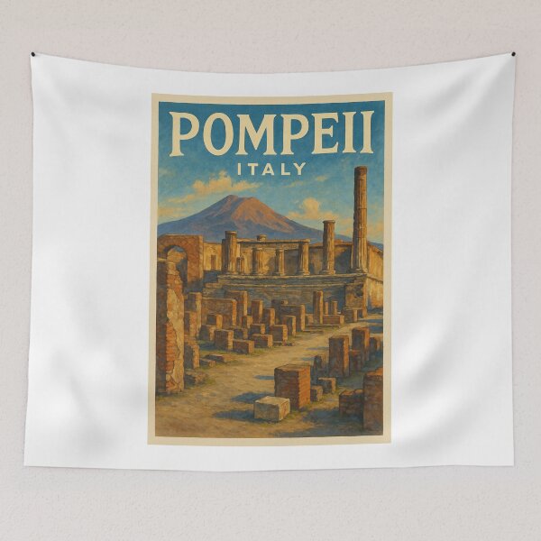 Item preview, Pompeii Archaeological Ruins with Mount Vesuvius in Background, Campania, Italy designed and sold by Aryabek.