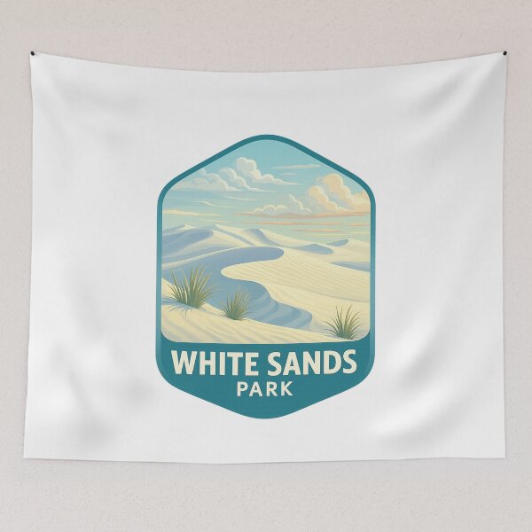Item preview, White Sands National Park Dune Landscape with Desert Grasses and Blue Sky, New Mexico, USA designed and sold by Aryabek.