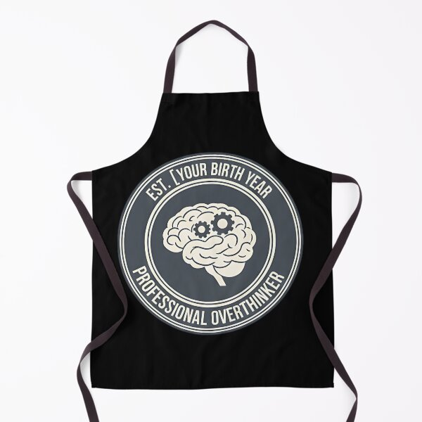 Item preview, Est. Year Professional Overthinker Brain Emblem designed and sold by Silent Watch Threads..