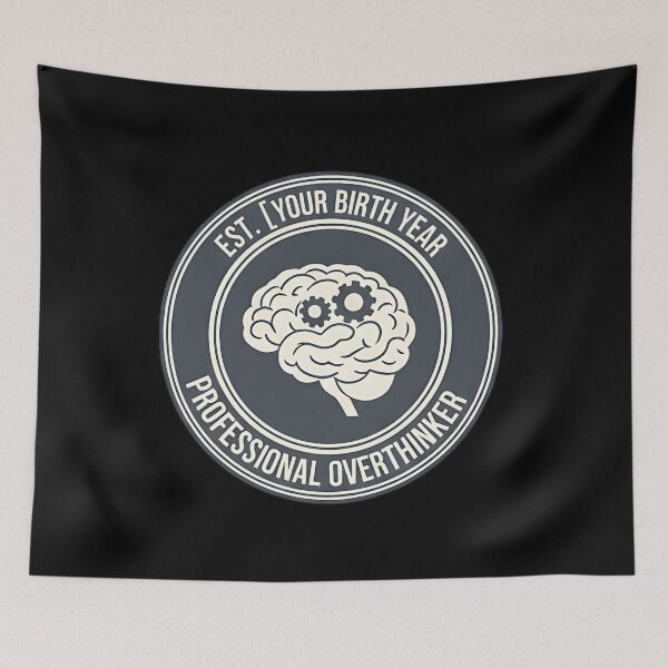 Item preview, Est. Year  Professional Overthinker Brain Emblem designed and sold by Silent Watch Threads..
