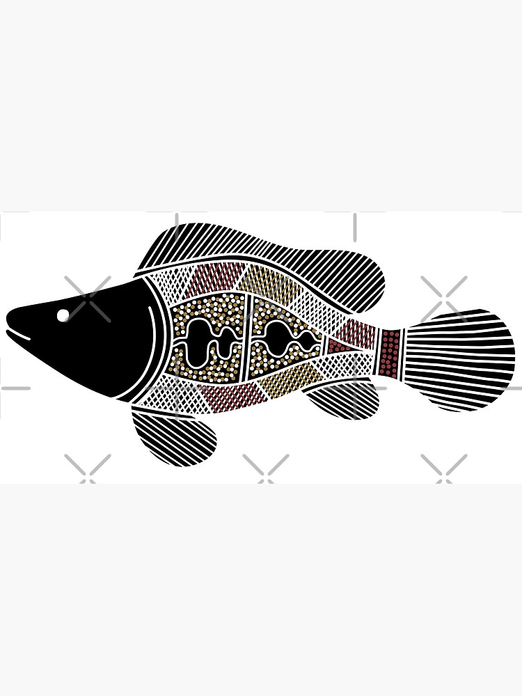 Authentic Aboriginal Art - Fish Poster for Sale by HogarthArts