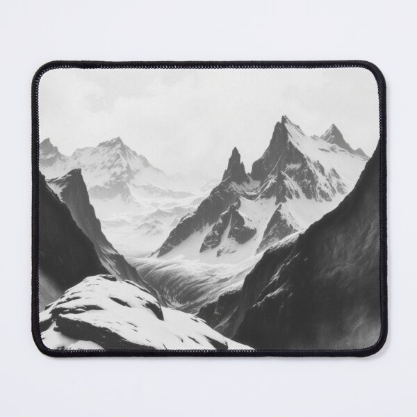 Item preview, Black and White Alpine Peaks Photography designed and sold by EllDAV777.