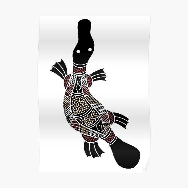 Authentic Aboriginal Art - Platypus Poster