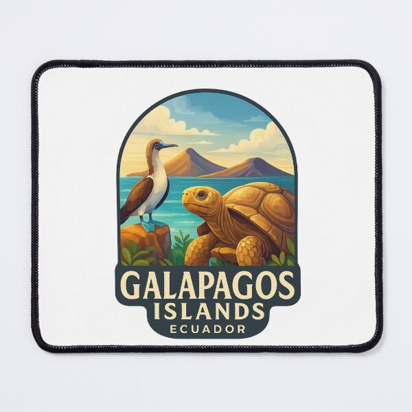 Item preview, Galápagos Islands Wildlife with Blue-Footed Booby and Giant Tortoise, Ecuador designed and sold by Aryabek.