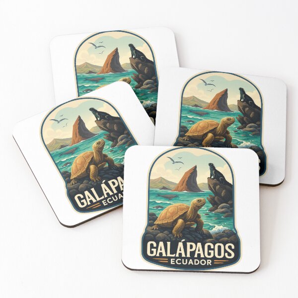 Item preview, Marine Iguana and Tortoise on Coastal Rocks, Galápagos Islands, Ecuador designed and sold by Aryabek.