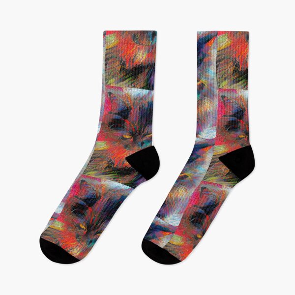Item preview, Cat colored in abstract manner designed and sold by Ben-Schaal.
