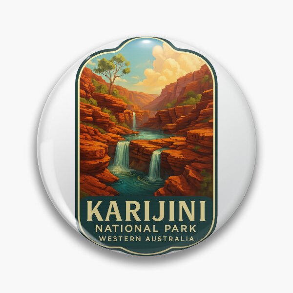 Item preview, Karijini Gorge Waterfalls and Cliffs, Pilbara, Western Australia designed and sold by Aryabek.