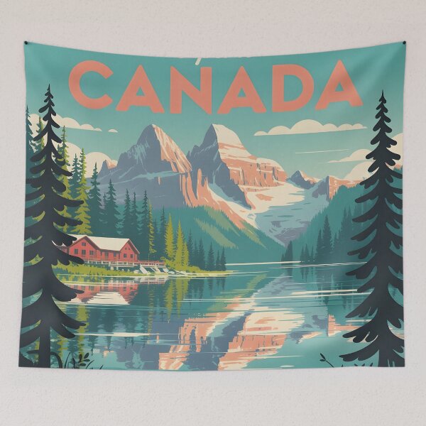 Item preview, vintage travel canada Rocky Mountains designed and sold by Uglyandcute.
