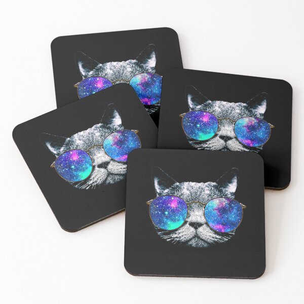Item preview, Galaxy Cat Space Glasses Cool Cat designed and sold by Animal-Replicas.