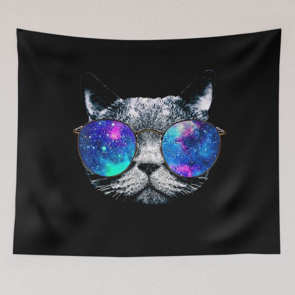 Item preview, Galaxy Cat Space Glasses Cool Cat designed and sold by Animal-Replicas.