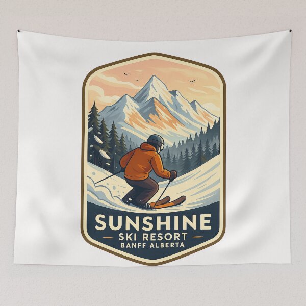 Item preview,  Sunshine Ski Resort Winter Slopes and Canadian Rockies, Banff, Alberta designed and sold by Places On Earth.