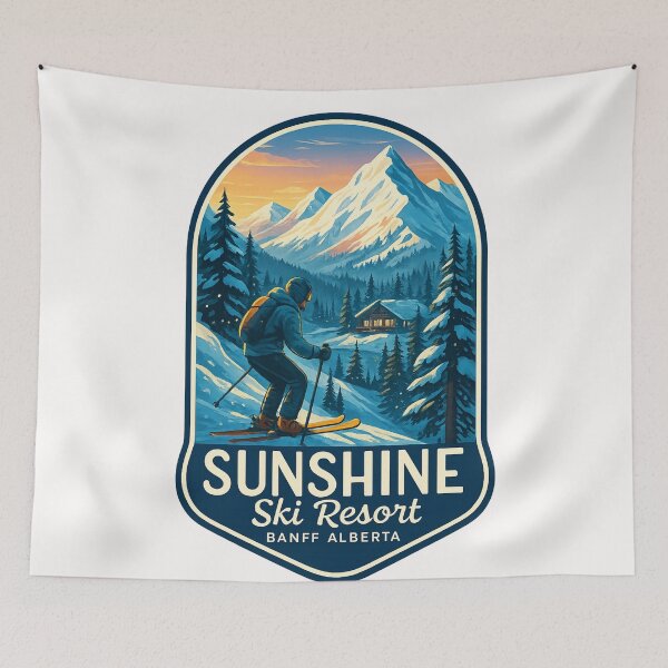 Item preview,  Sunshine Village Slopes and Lodge, Canadian Rockies, Banff National Park designed and sold by Places On Earth.
