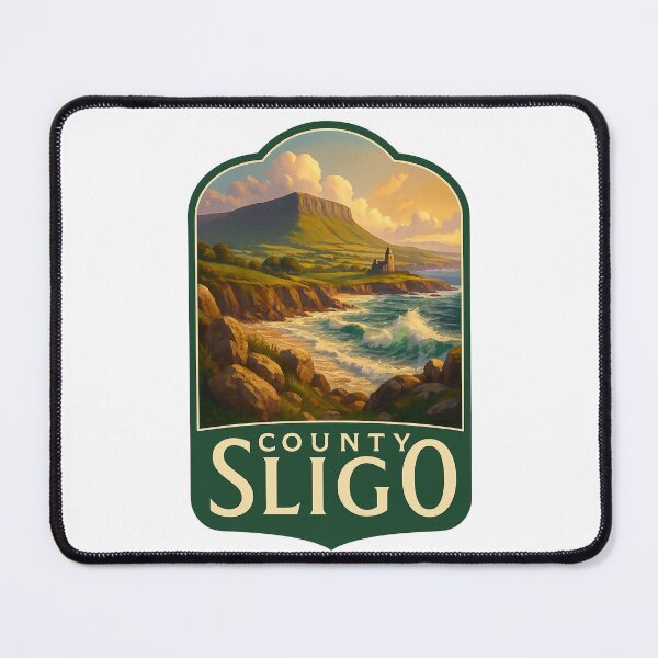 Item preview, County Sligo Coastline with Benbulben and Historic Abbey, Ireland designed and sold by Places On Earth.