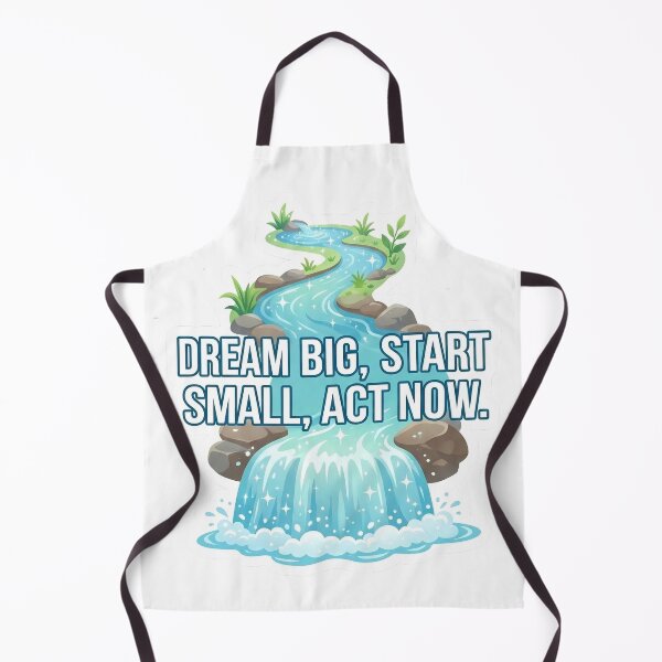 Item preview, “Dream Big Start Small Act Now — Motivational Waterfall Nature Artwork designed and sold by wpsstudio.