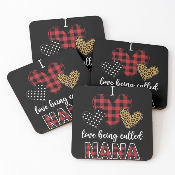 Item preview, I Love Being Called Nana, cute grandma gift, buffalo plaid heart nana pride graphic tee designed and sold by saloui.