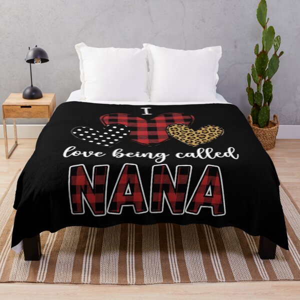 Item preview, I Love Being Called Nana, cute grandma gift, buffalo plaid heart nana pride graphic tee designed and sold by saloui.