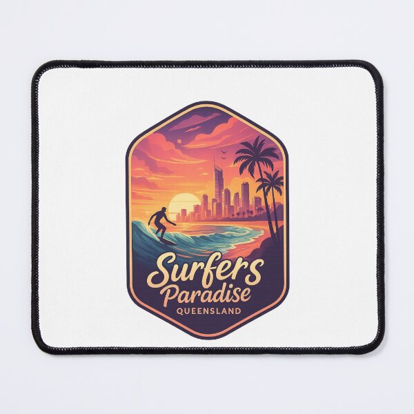 Item preview,  Surfers Paradise Beachfront and Skyline at Sunset, Gold Coast, Queensland designed and sold by Places On Earth.