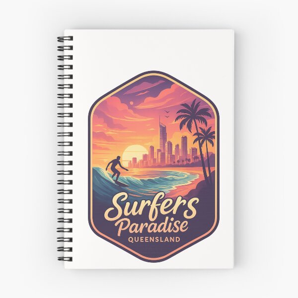 Item preview,  Surfers Paradise Beachfront and Skyline at Sunset, Gold Coast, Queensland designed and sold by Places On Earth.