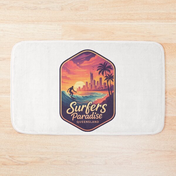 Item preview,  Surfers Paradise Beachfront and Skyline at Sunset, Gold Coast, Queensland designed and sold by Places On Earth.