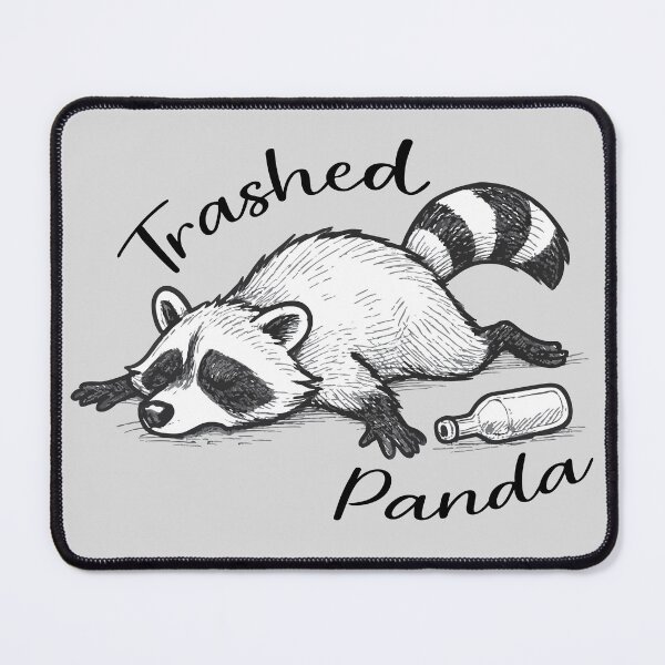 Item preview, Trashed Panda Drunk Raccoon designed and sold by babbselasdesigns.