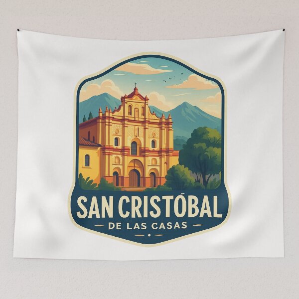 Item preview,  San Cristóbal de las Casas Cathedral and Highland Mountains, Chiapas, Mexico designed and sold by Places On Earth.