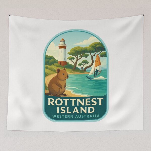 Item preview,  Rottnest Island Beach and Windsurfing Scene, Western Australia designed and sold by Places On Earth.