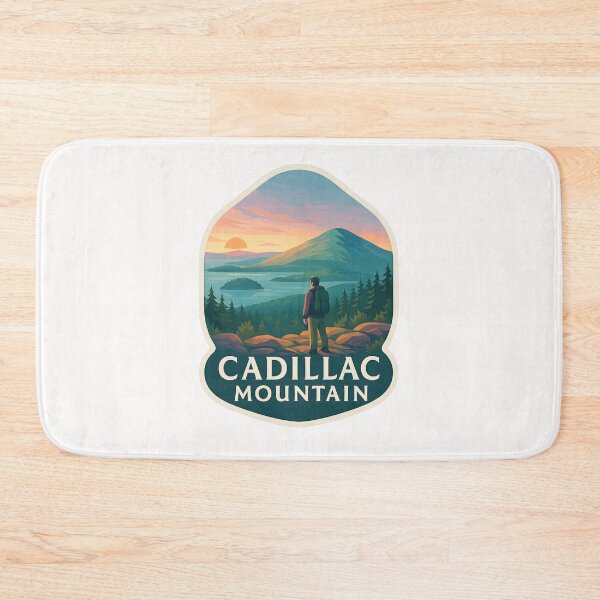 Item preview,  Hiker Overlook at Sunrise on Cadillac Mountain, Maine designed and sold by Places On Earth.