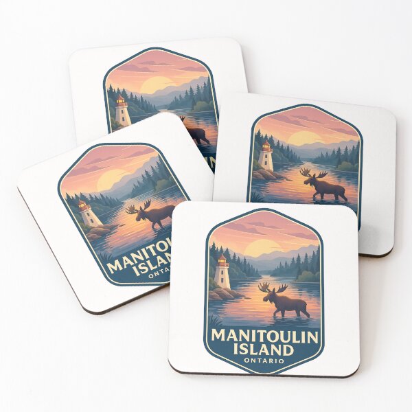 Item preview, Manitoulin Island Lighthouse and Moose at Dusk, Ontario designed and sold by Places On Earth.