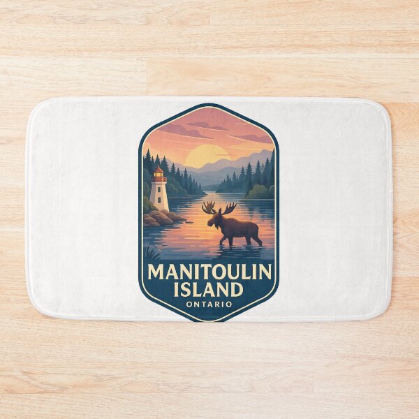 Item preview, Manitoulin Island Lighthouse and Moose at Dusk, Ontario designed and sold by Places On Earth.