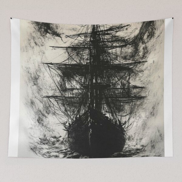 Item preview, abstract painting of a ship designed and sold by Art--J-A-M.