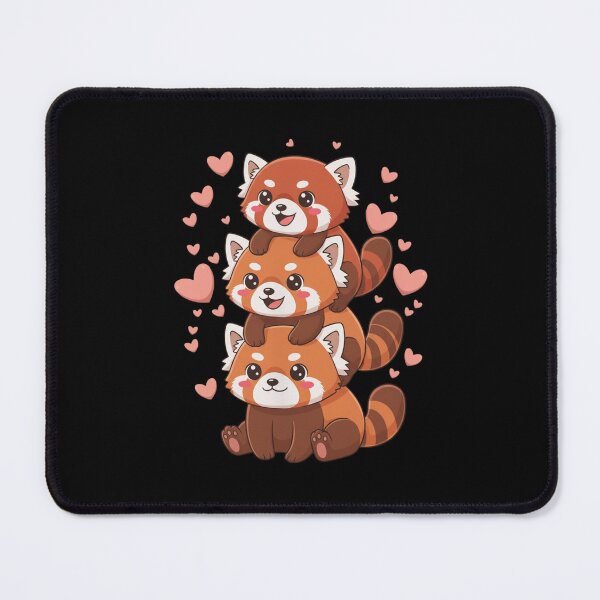 Item preview, Red Panda Stack Cute Animal Love Heart designed and sold by Gogetgiggles.