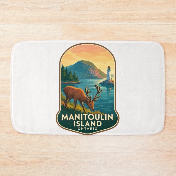 Item preview,  Manitoulin Island Coastline with Deer and Lighthouse, Ontario designed and sold by Places On Earth.
