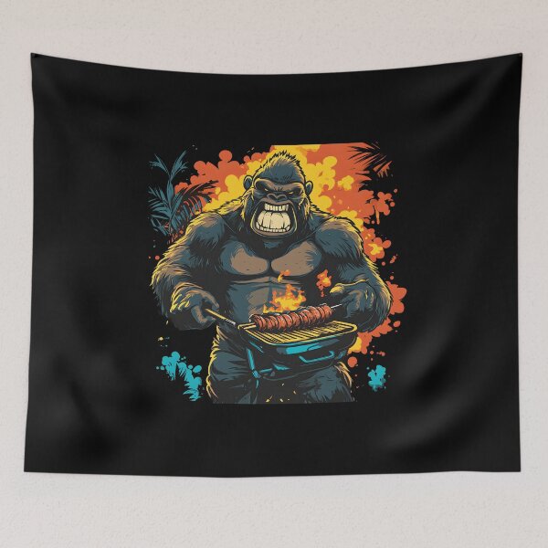 Item preview, Gorilla Barbecuing  designed and sold by ClubVacay.