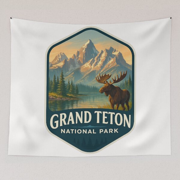 Item preview,  Grand Teton Reflections and Moose by the Water, Wyoming designed and sold by Places On Earth.
