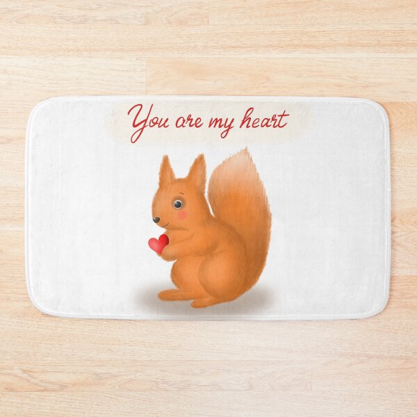 Item preview, Cute Squirrel with Heart – “You Are My Heart” designed and sold by LiudmylaMaika.