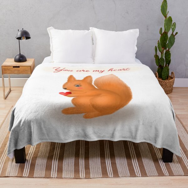 Item preview, Cute Squirrel with Heart – “You Are My Heart” designed and sold by LiudmylaMaika.
