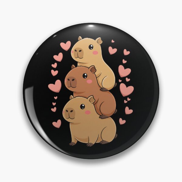 Item preview, Capybara Stack With Hearts Cute Animal Lover designed and sold by Gogetgiggles.