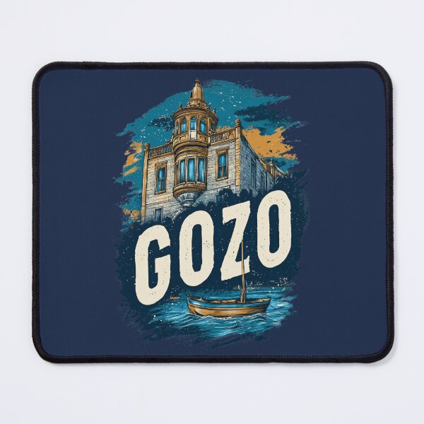 Item preview, Gozo Malta motif with historic building and boat – Mediterranean island design designed and sold by Meiersbeste.
