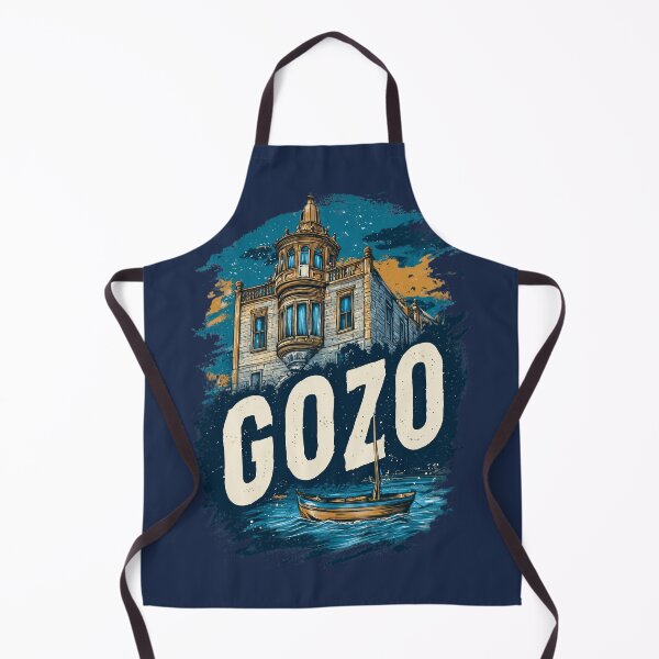 Item preview, Gozo Malta motif with historic building and boat – Mediterranean island design designed and sold by Meiersbeste.
