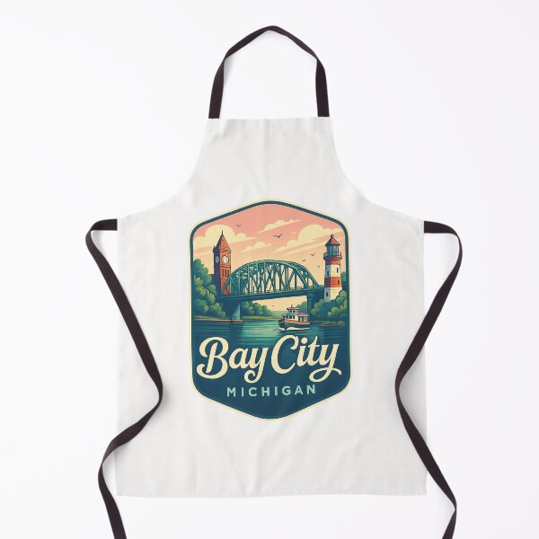 Item preview, Bay City Michigan Riverfront with Lighthouse and Drawbridge designed and sold by Places On Earth.