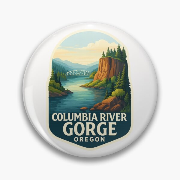 Item preview, Columbia River Gorge Oregon Cliffside River View designed and sold by Places On Earth.