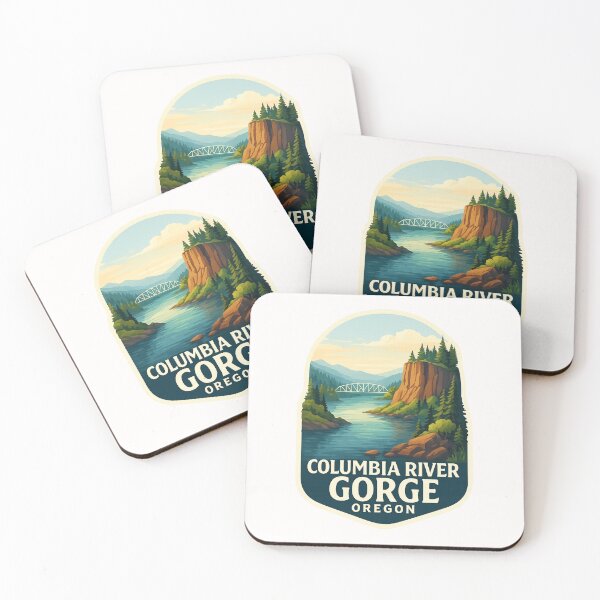 Item preview, Columbia River Gorge Oregon Cliffside River View designed and sold by Places On Earth.